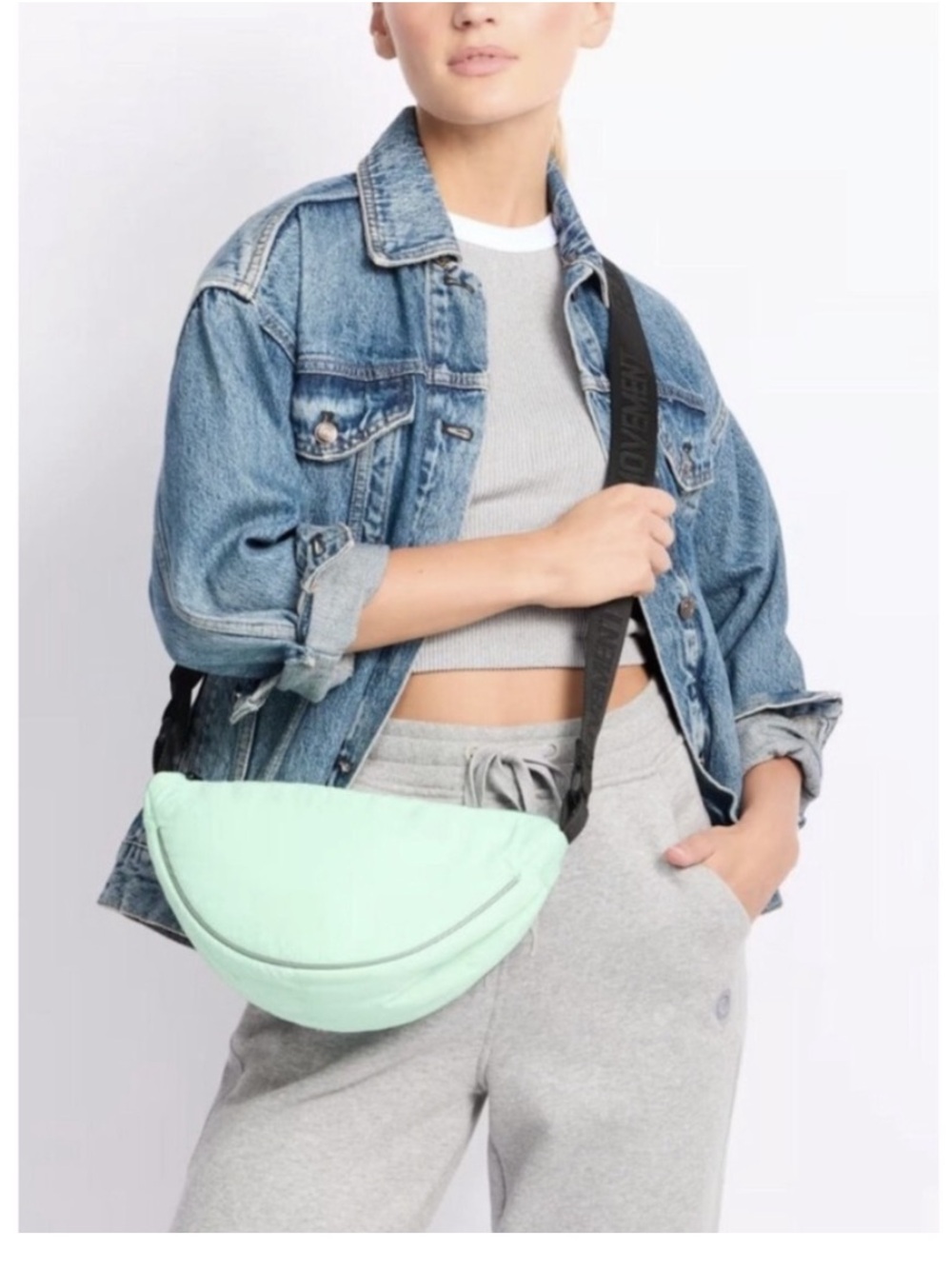 Free People Movement Bulls Eye Sling Bag Mint